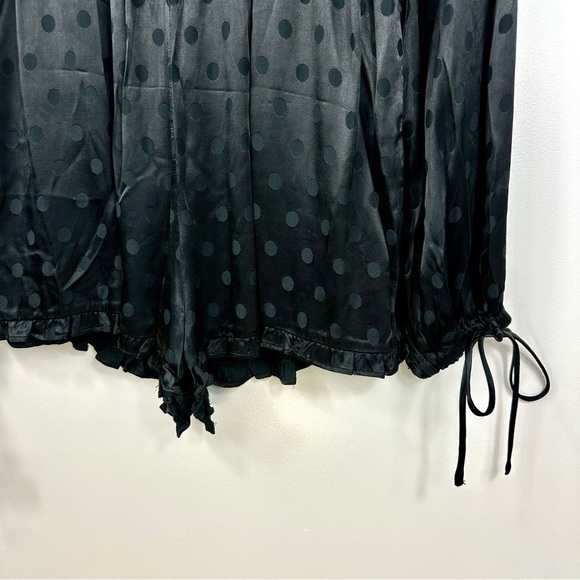 Romper Long Sleeve NWT Polka Dot Satin Goth Chic Y2K Party Small Majorelle - Picture 11 of 15